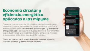 Micro curso WhatsApp “Economía circular y eficiencia energética aplicadas a las Mipyme”
